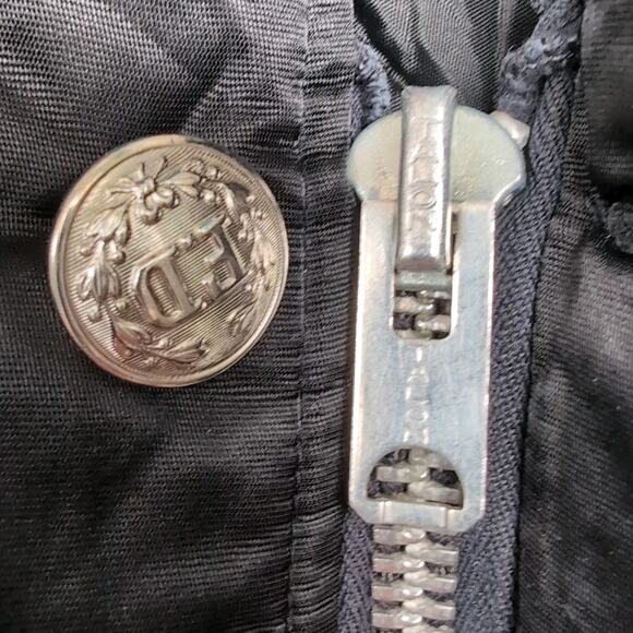 VTG Tuffy Jac Fire Fighter Department Bomber Jacket Mens Size 40L / M Black READ - Picture 9 of 16